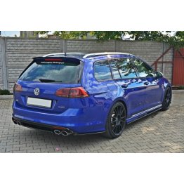 Накладка сплиттер центральная на задний бампер на Volkswagen Golf VII R Estate